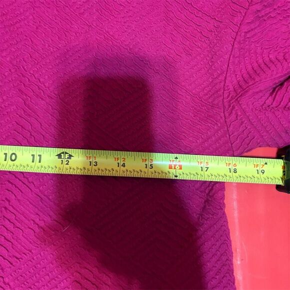 Maeve Women's XS Pink Textured‎ Peplum Blouse Long Sleeve - Picture 8 of 9